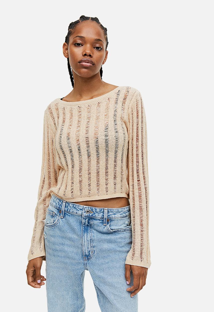 H&M - Ladder-stitch-look jumper - beige