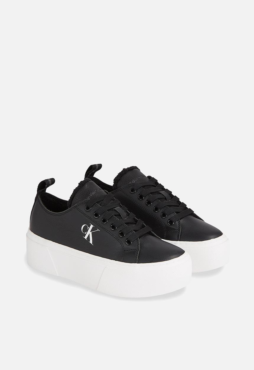 Calvin Klein - Cupsole flatform low wl lth wn - Black/Bright White
