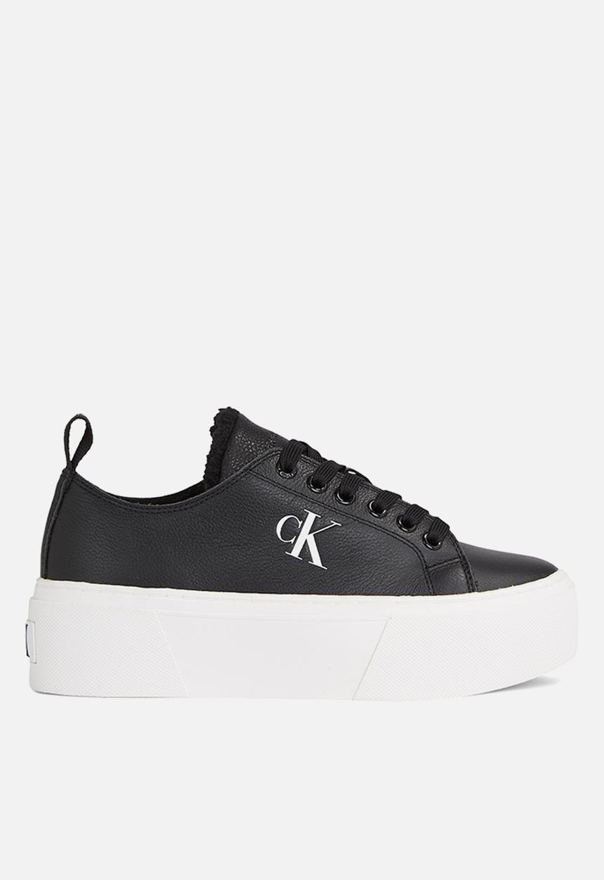 Calvin Klein - Cupsole flatform low wl lth wn - Black/Bright White