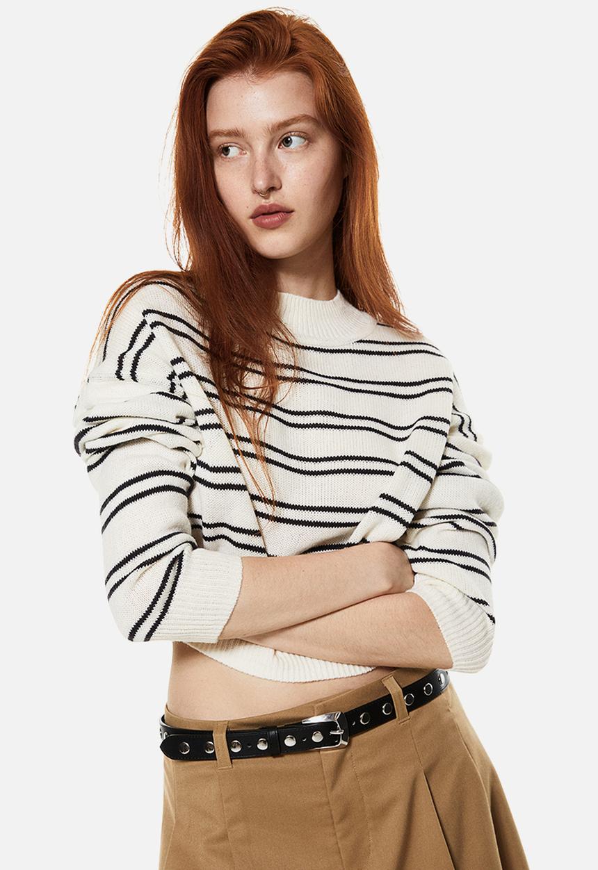 H&M - Jumper - cream striped