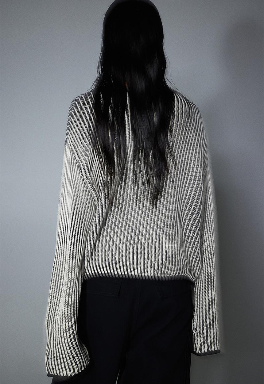 H&M - Jumper - black striped
