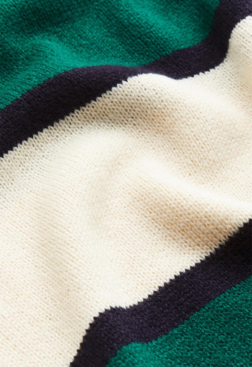 H&M - Jacquard-knit jumper - dark green striped