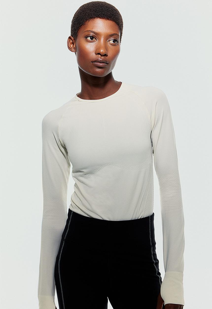 H&M - Drymove™ seamless sports top - cream