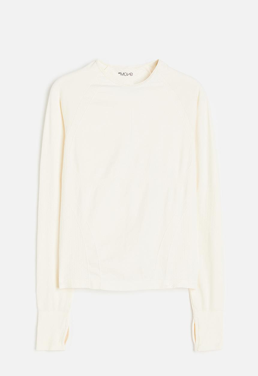 H&M - Drymove™ seamless sports top - cream