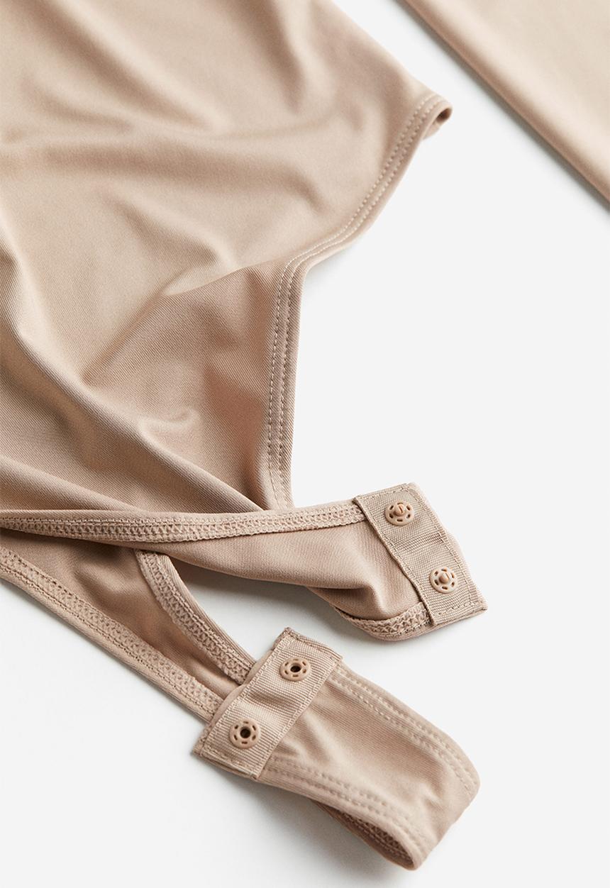 H&M - Jersey thong body - beige