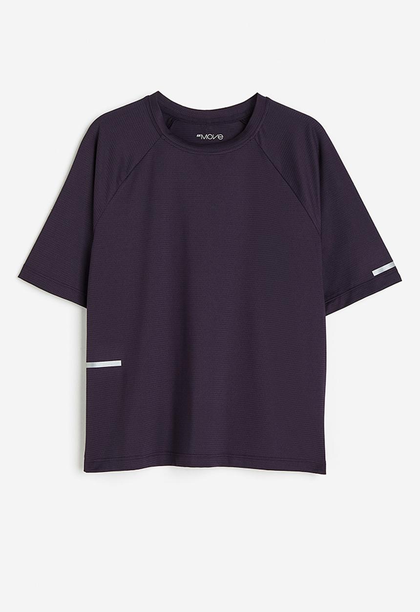 H&M - Drymove™ sports top - dark plum