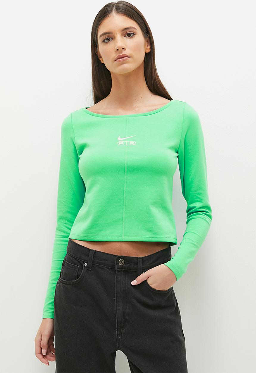 Nike - W nsw air long sleeve top - spring green/sail