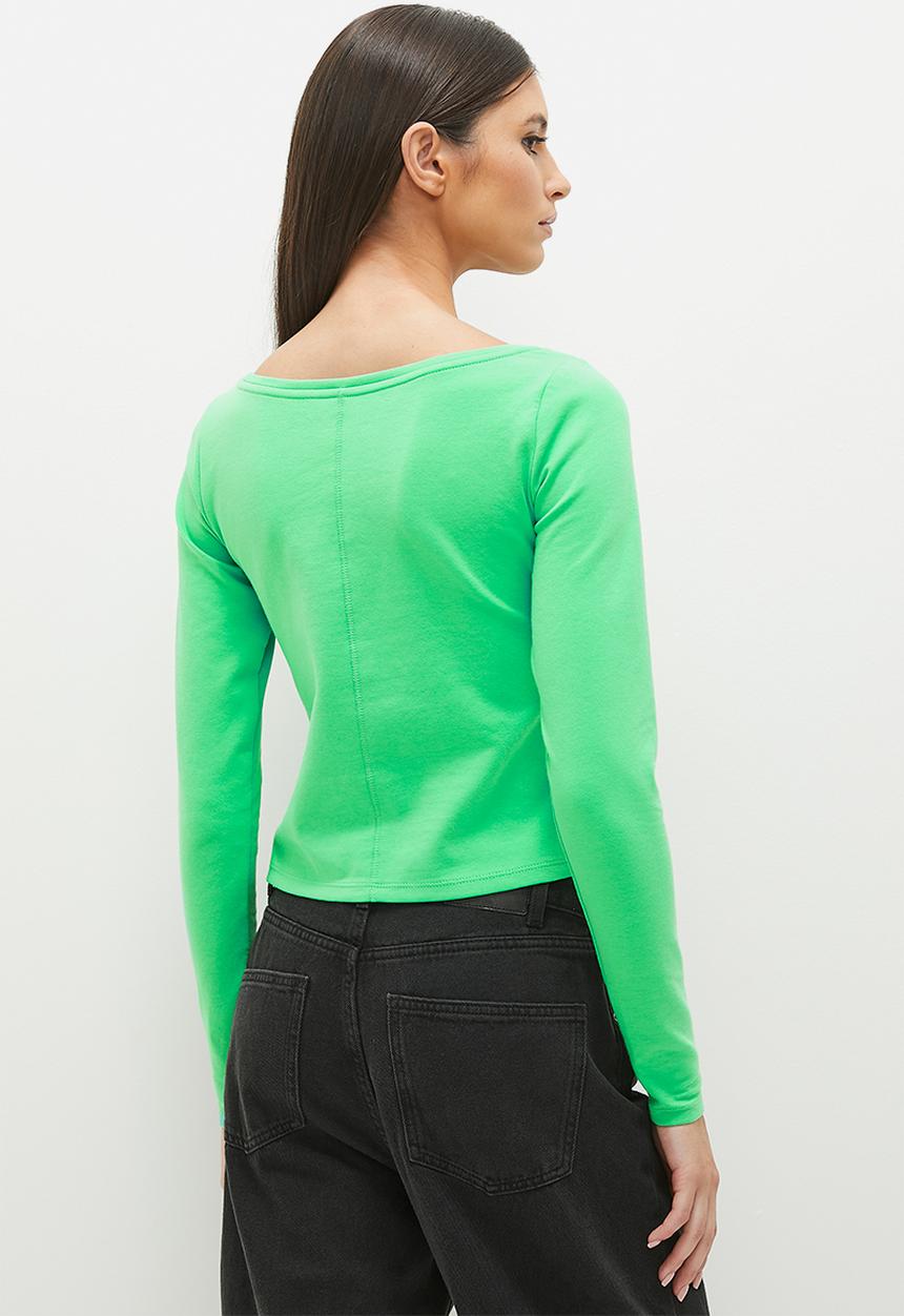 Nike - W nsw air long sleeve top - spring green/sail