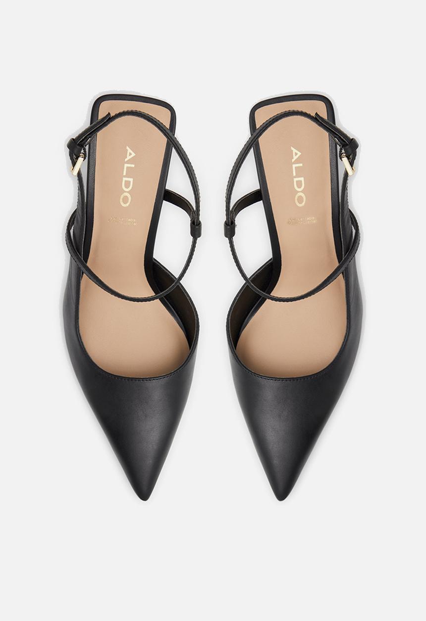 ALDO - Brunette leather court heel - black