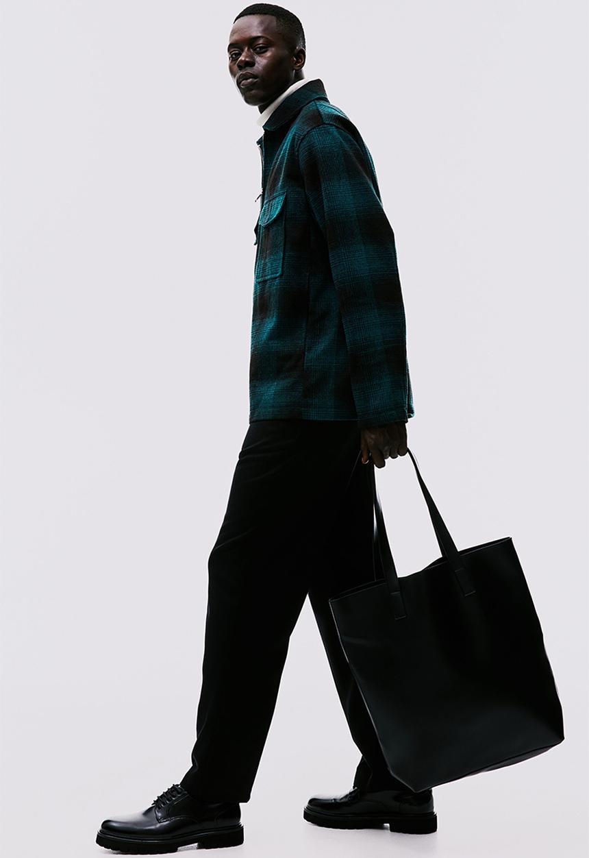 H&M - Regular fit shacket - turquoise/checked