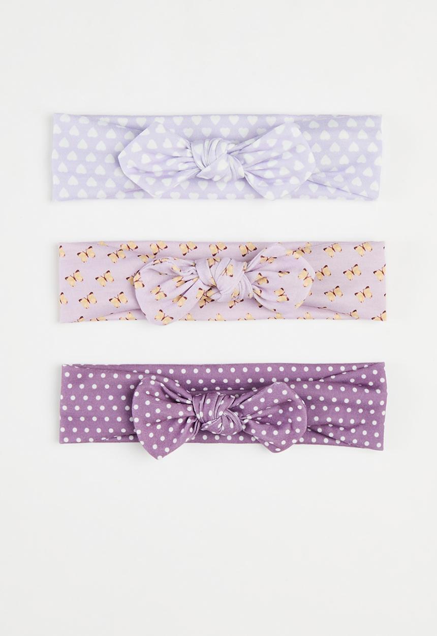 Pop Candy - 3 pack Bowknot headbands - purple