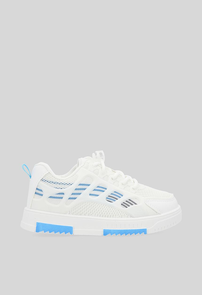 Pop Candy - Lace up sneakers - blue & white