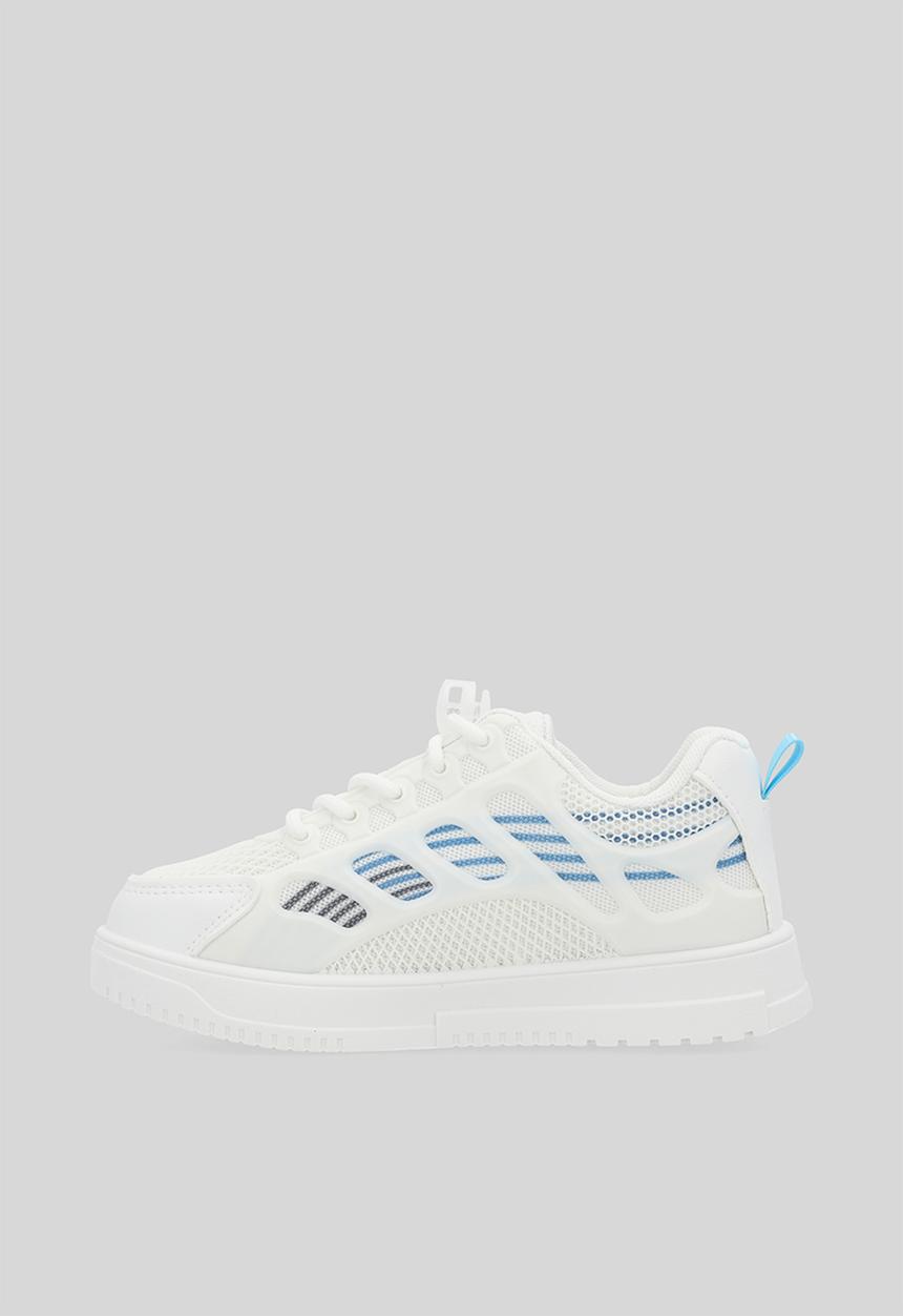 Pop Candy - Lace up sneakers - blue & white