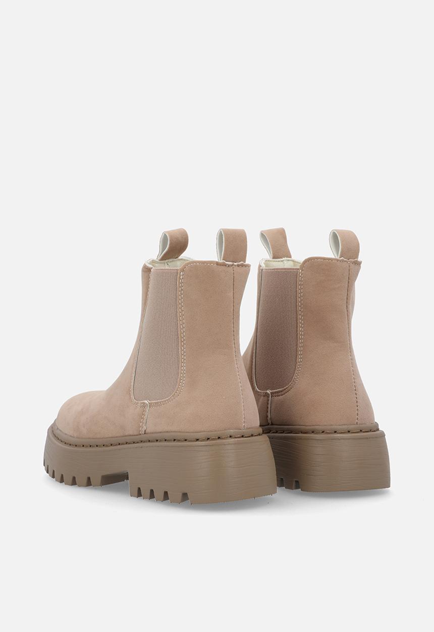 Pop Candy - Faux suede chelsea boots - beige
