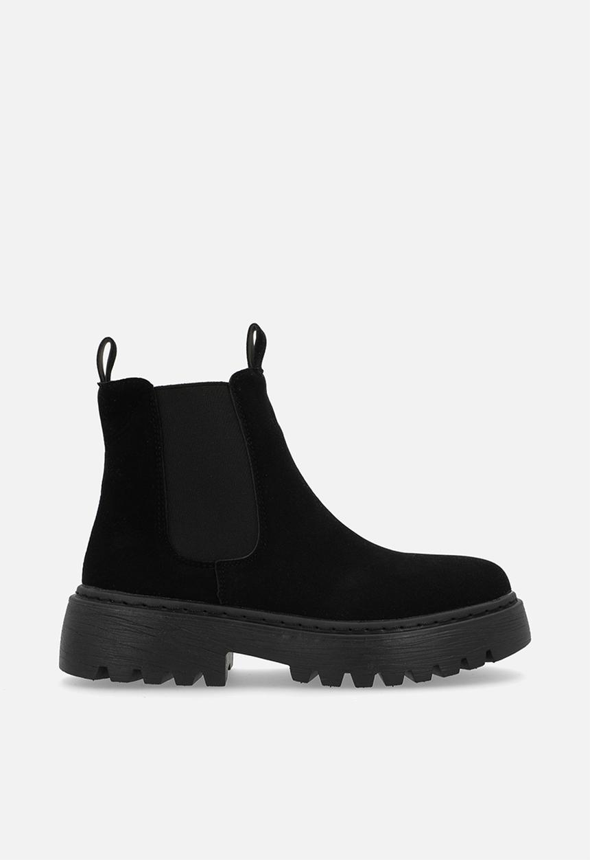 Pop Candy - Faux suede chelsea boots - black