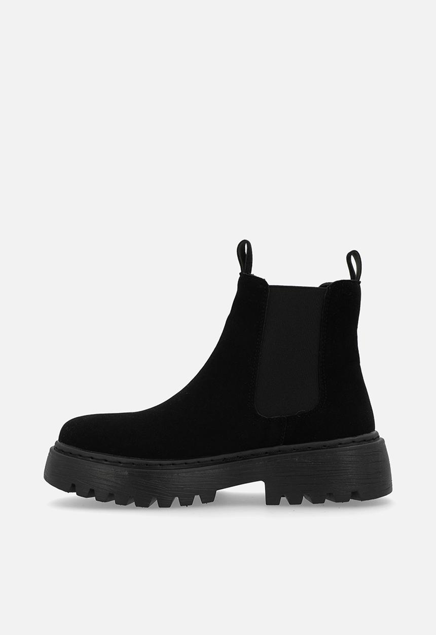 Pop Candy - Faux suede chelsea boots - black