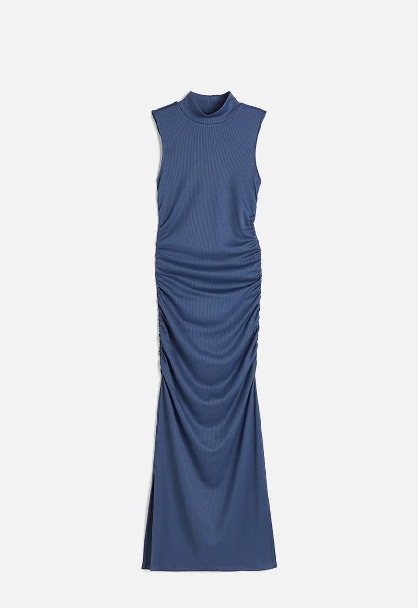 H&M - Gathered bodycon dress - dark blue