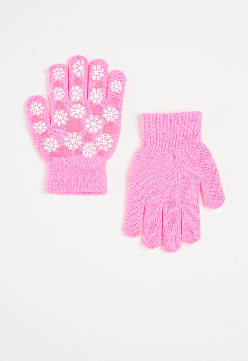 Pop Candy - Floral print handgloves - pink