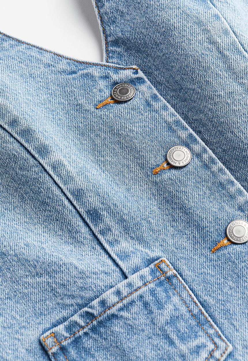 H&M - Halterneck denim top - light denim blue