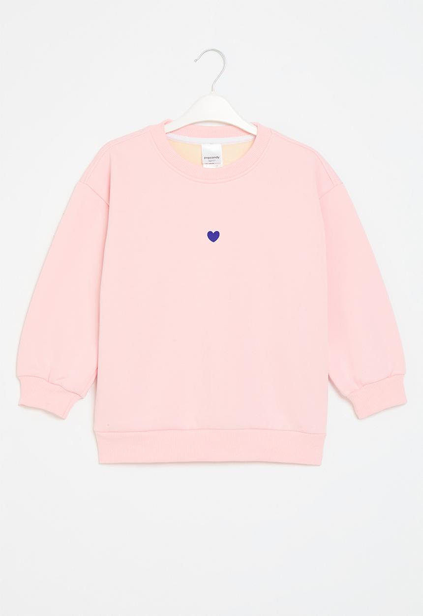 Pop Candy - Heart print sweat top - pink