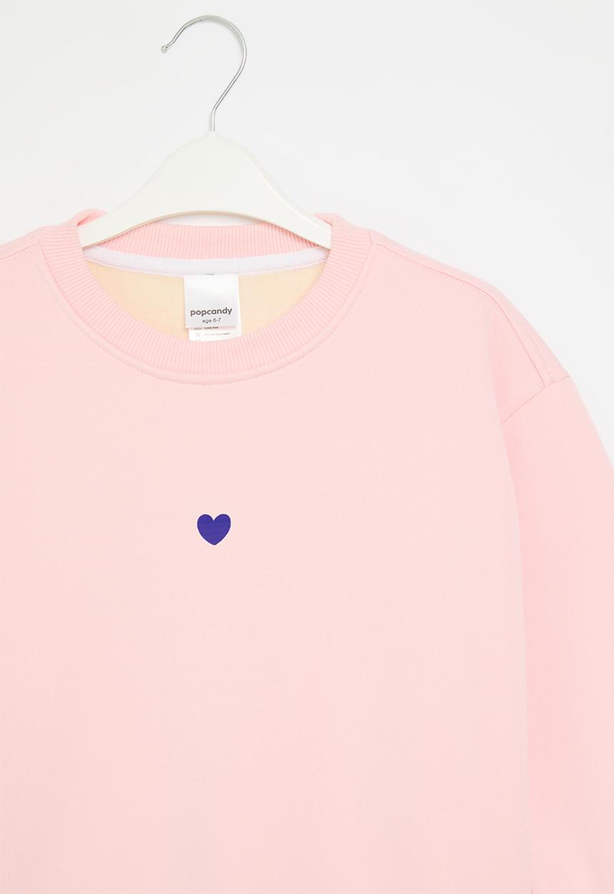 Pop Candy - Heart print sweat top - pink