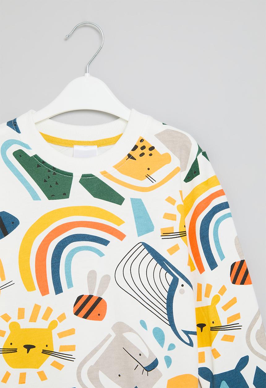 Pop Candy - Printed sweat top - ecru