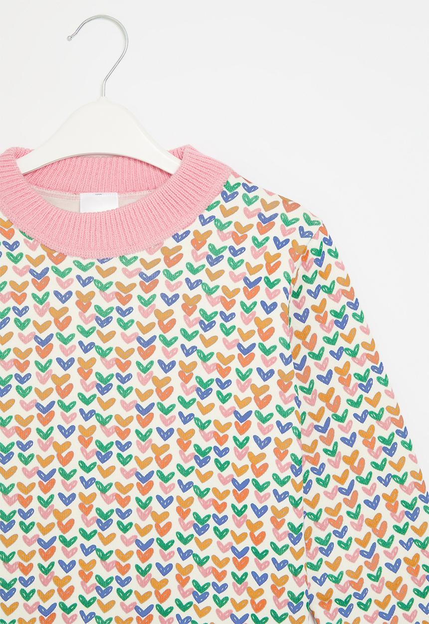 Pop Candy - Printed knit sweater - pink