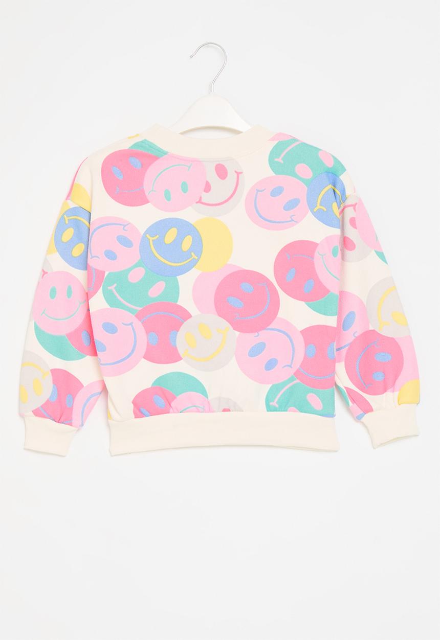 Pop Candy - Smiley print sweat top - multi