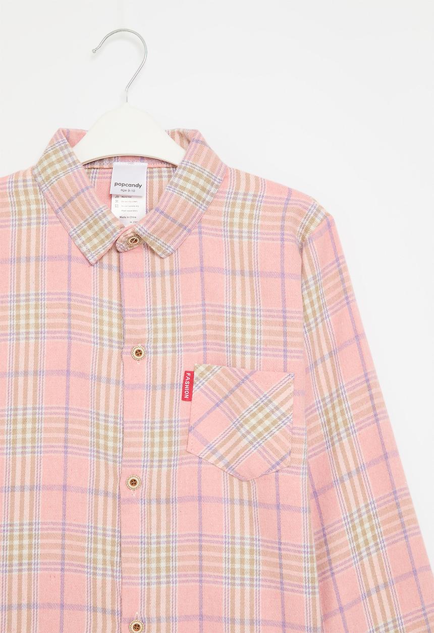 Pop Candy - Plaid shirt - pink