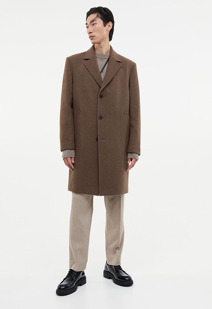 H&M - Wool-blend coat - dark beige