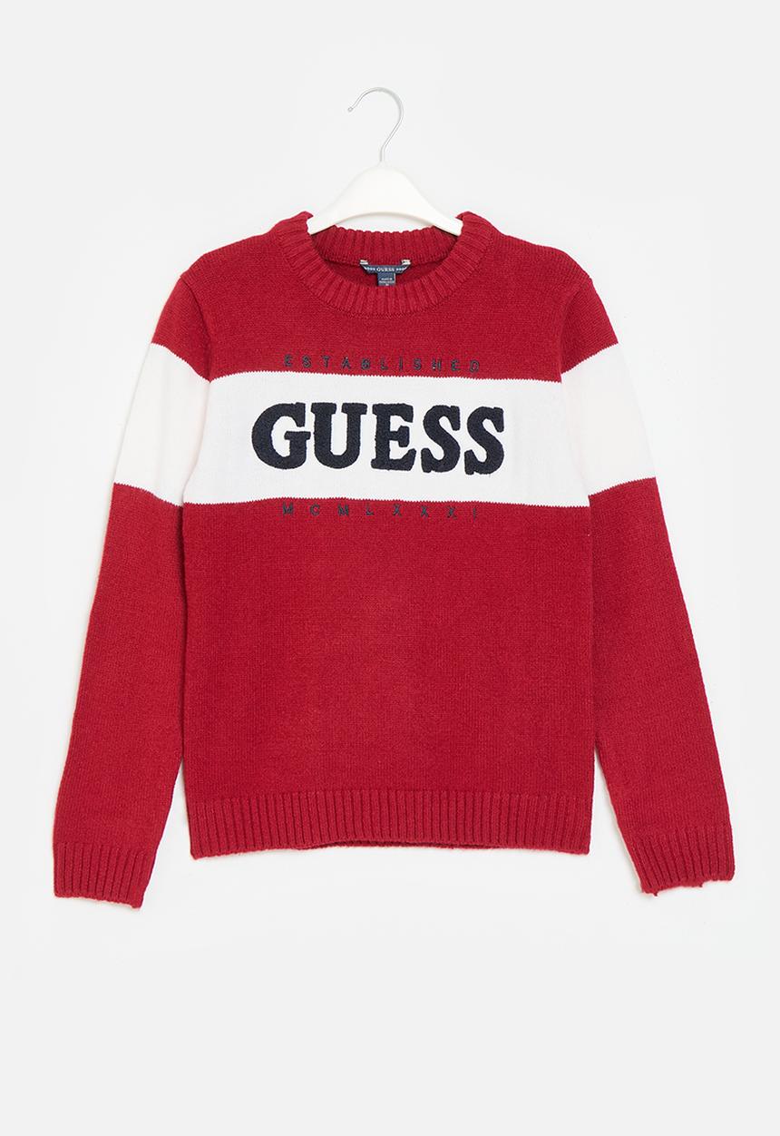 GUESS - Long sleeve sweater - samba red vibes