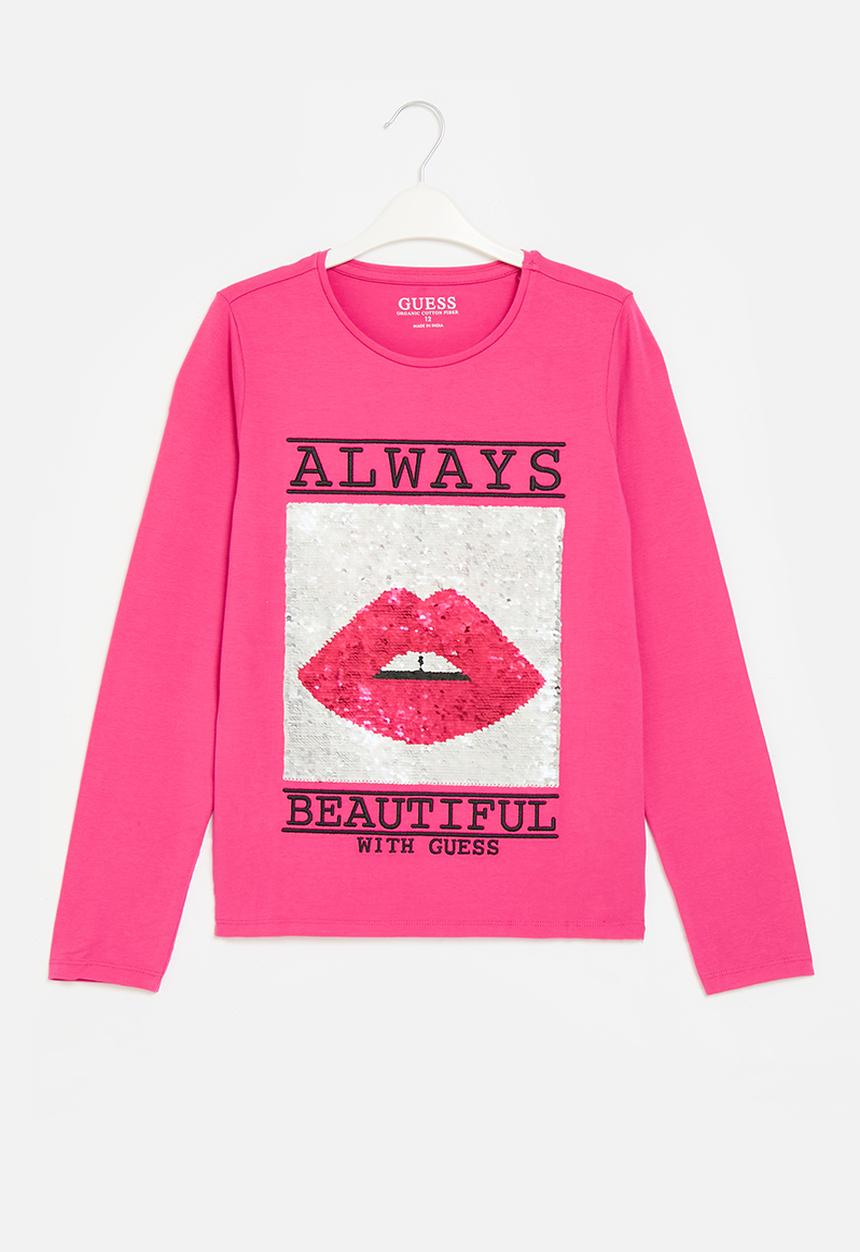 GUESS - Long sleeve T-shirt - sateen fuchsia