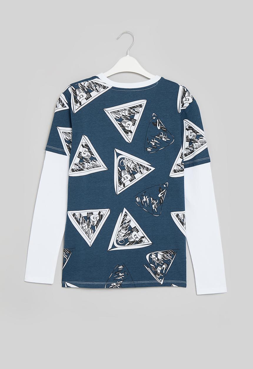 GUESS - Long sleeve T-shirt - blue & white 