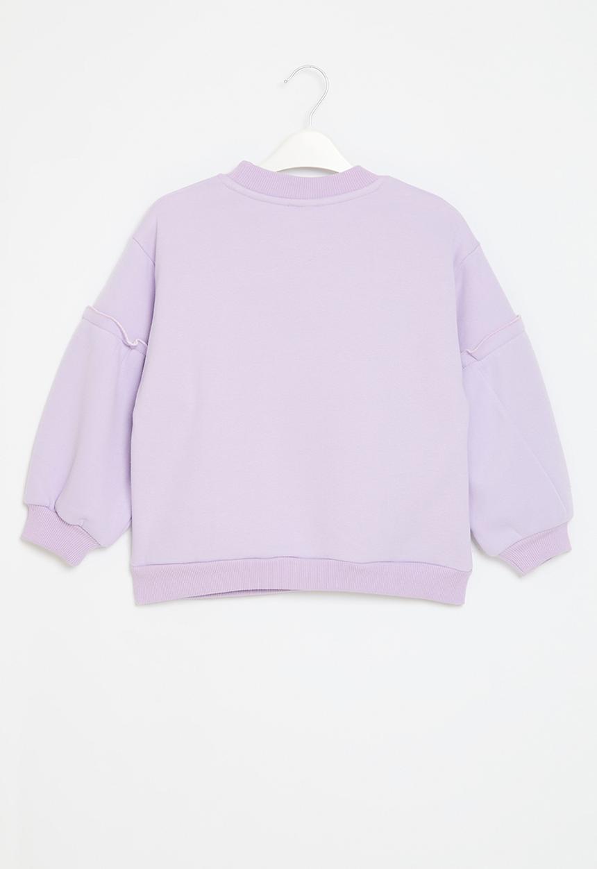 Pop Candy - heart Print sweat top - lilac