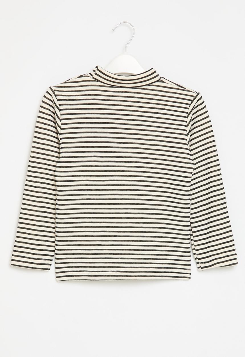 Pop Candy - Striped poloneck - black & white