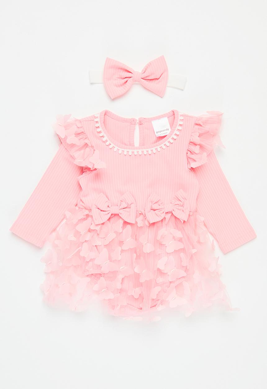 Pop Candy - Mesh dress & headband set - pink