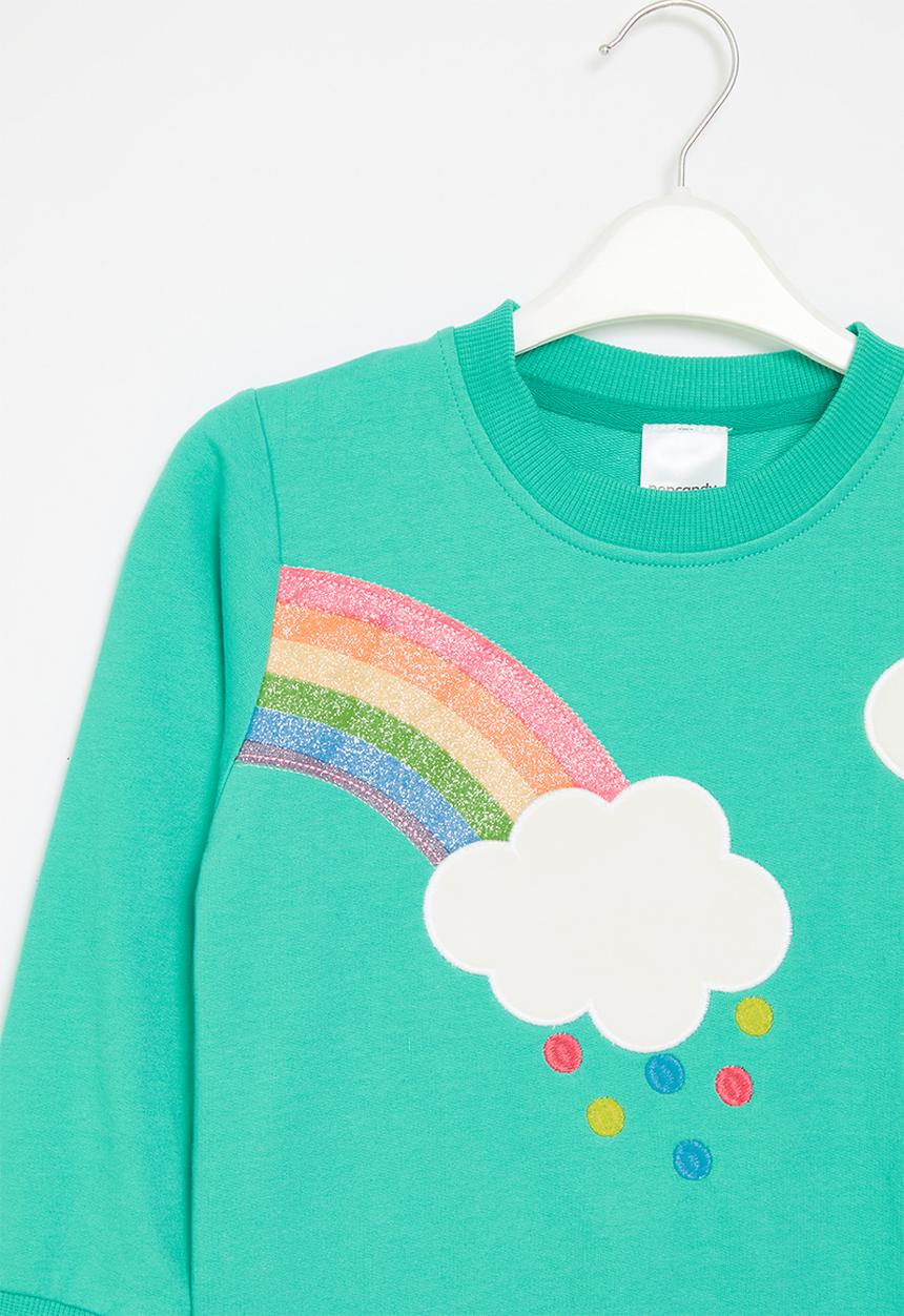 Pop Candy - Printed sweat top - green multi