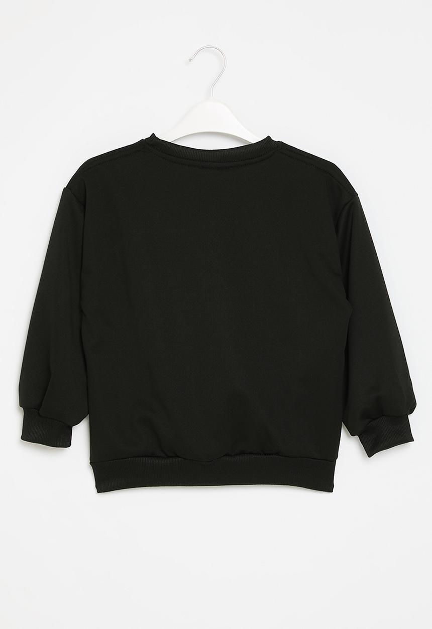 Pop Candy - Dino print sweat top - black