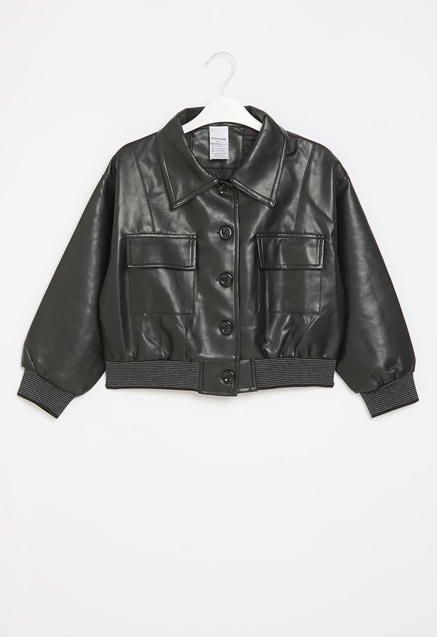 Pop Candy - Faux leather jacket - black