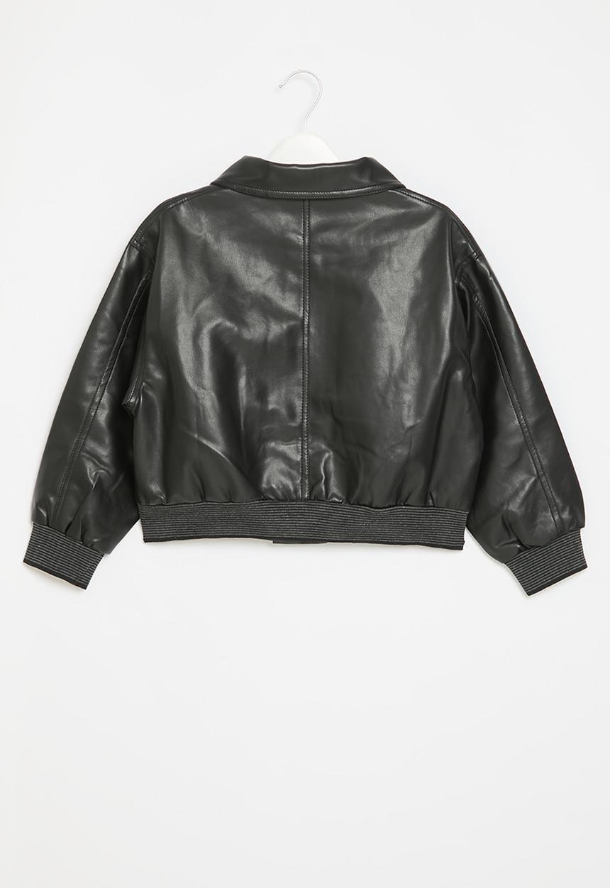 Pop Candy - Faux leather jacket - black