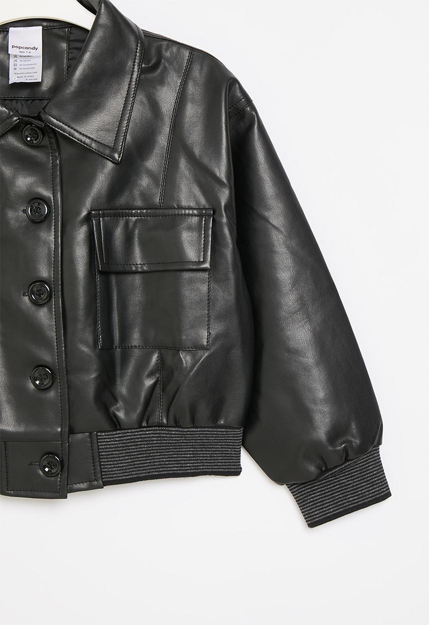 Pop Candy - Faux leather jacket - black