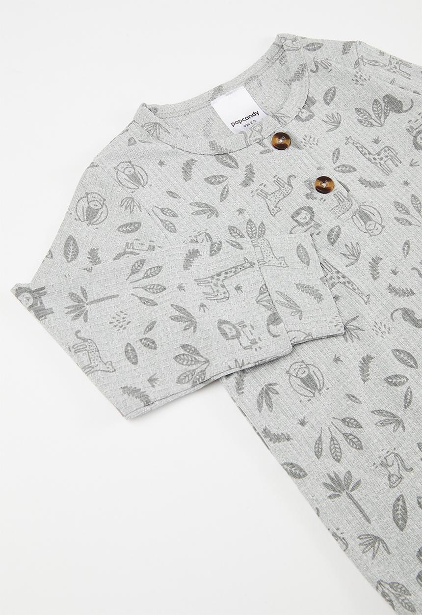 Pop Candy - Printed top & pants set - grey