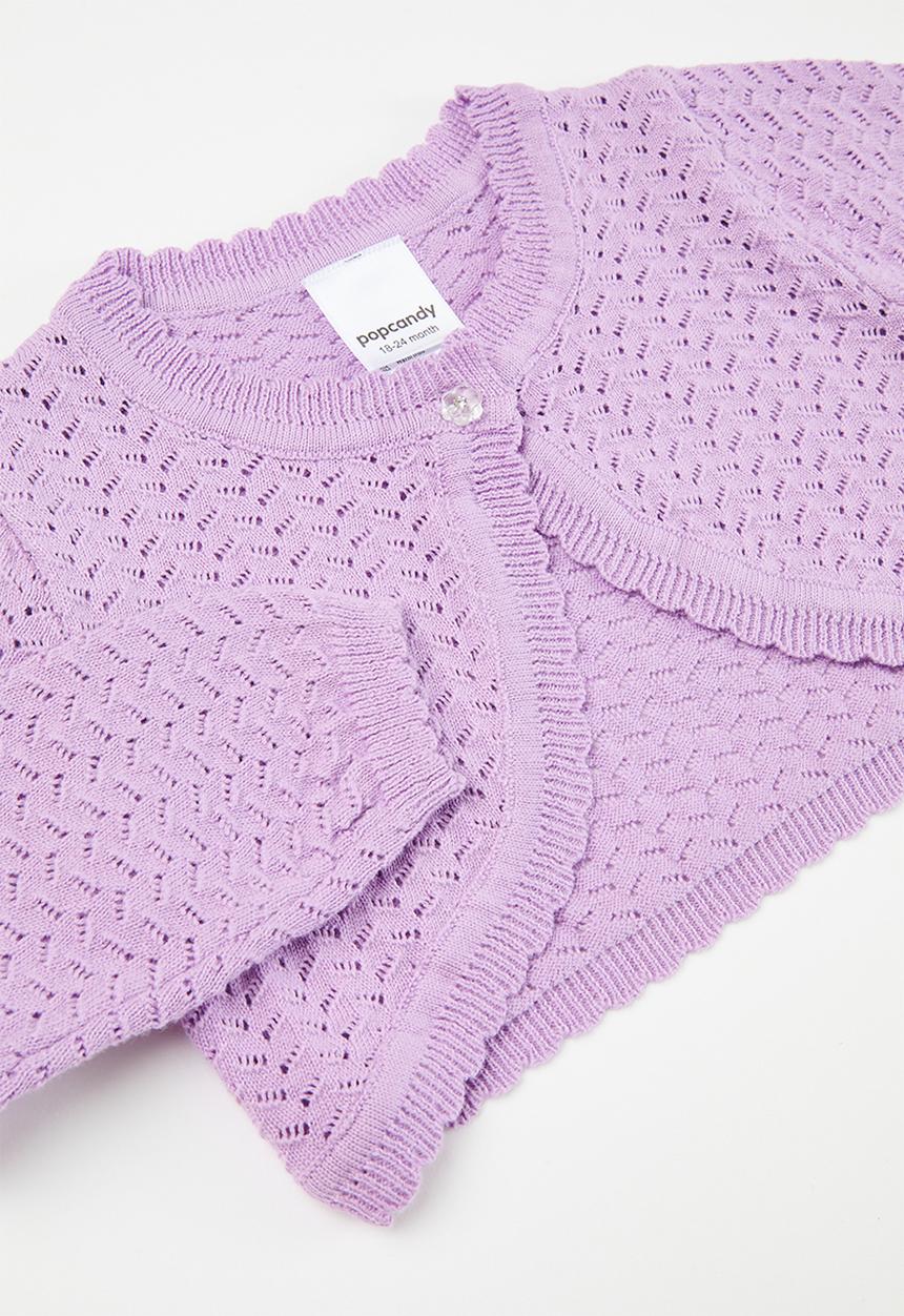 Pop Candy - Cropped knit top - lilac