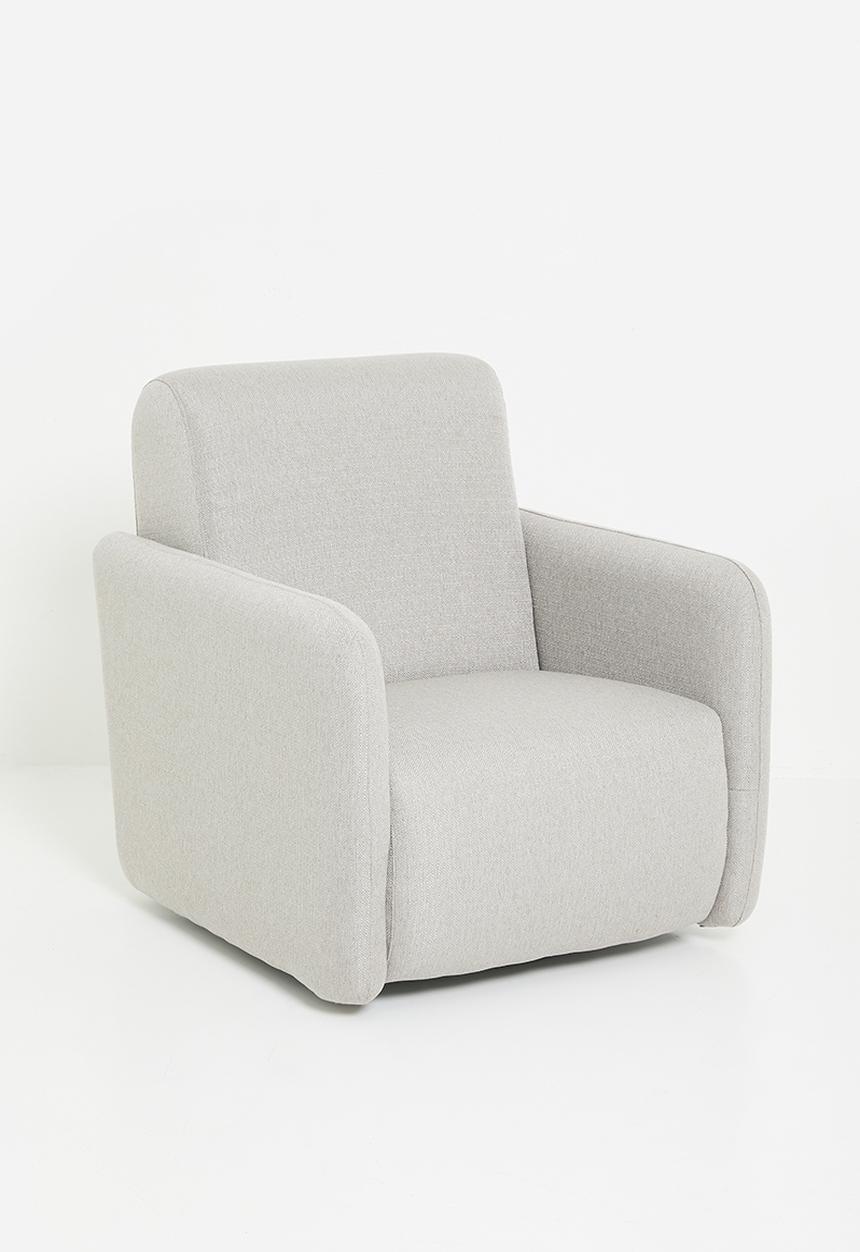 Sixth Floor - Quinn swivel & Footstool - Grey