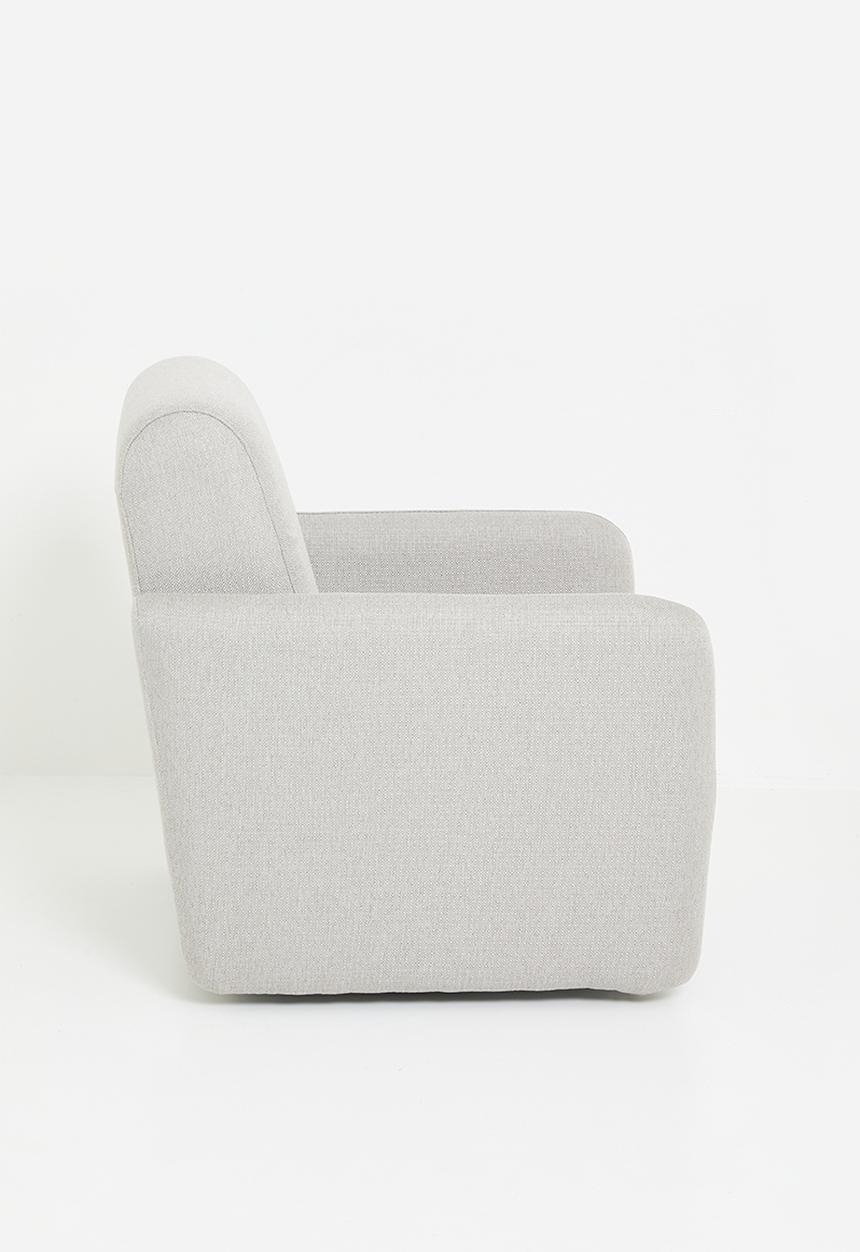 Sixth Floor - Quinn swivel & Footstool - Grey