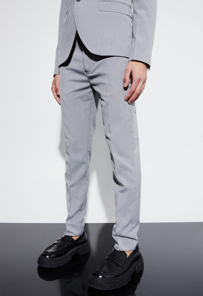 boohooMAN - Super skinny suit trousers - grey