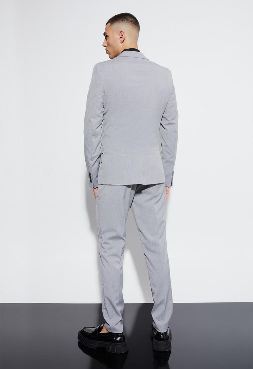 boohooMAN - Super skinny suit trousers - grey