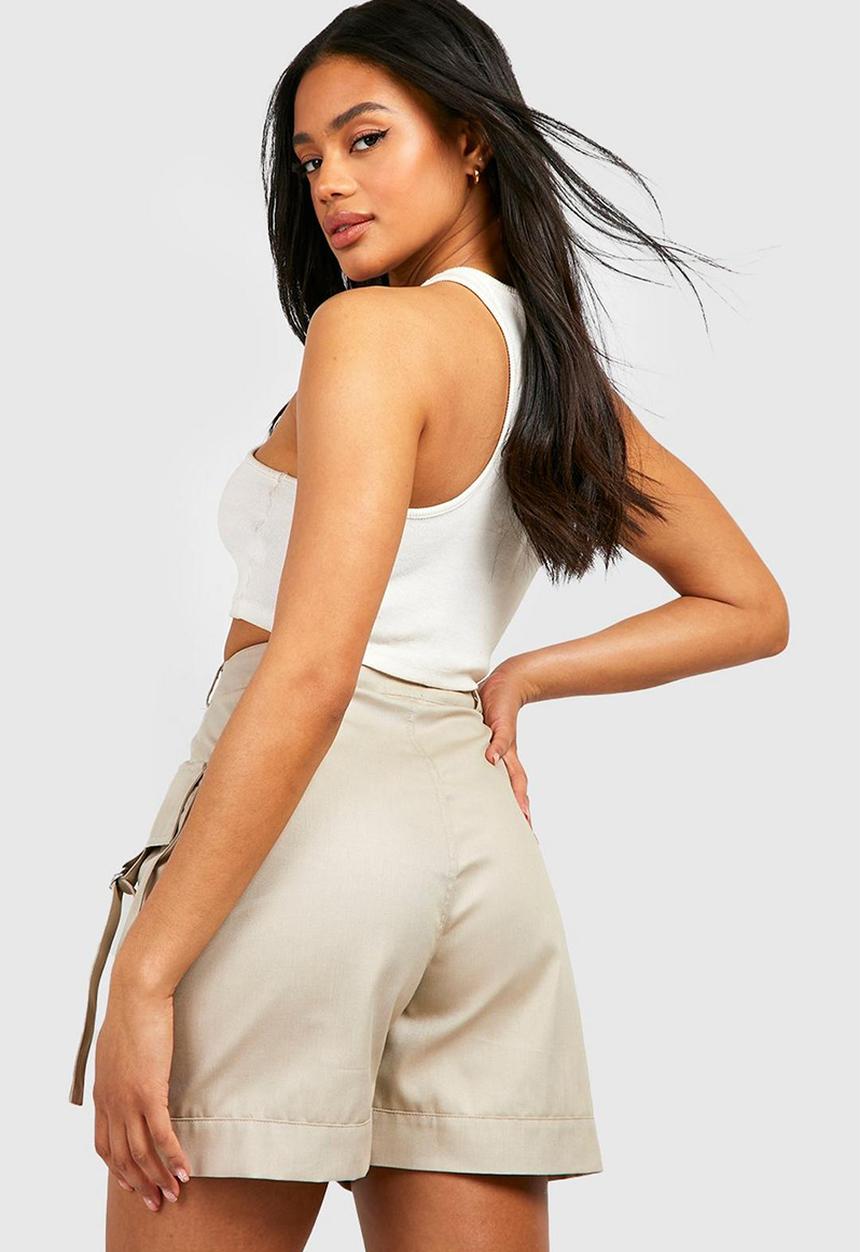 boohoo - Cargo shorts - stone