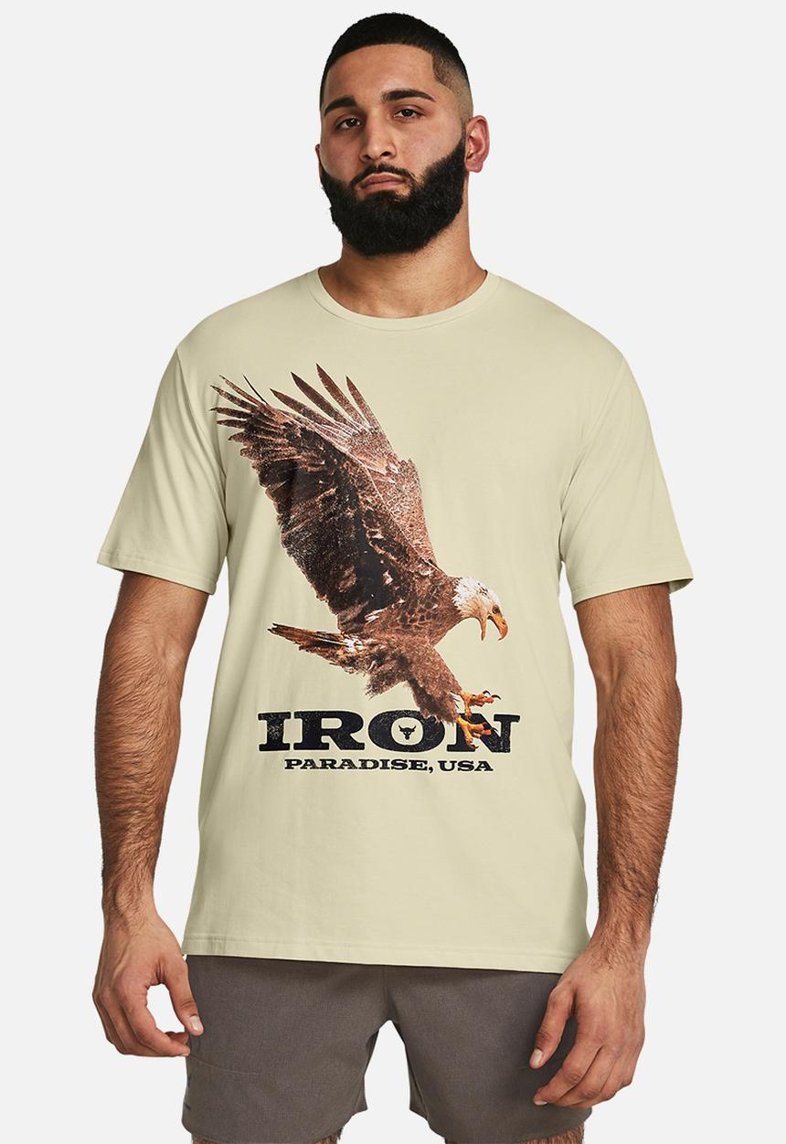 Under Armour - Ua project rock eagle graphic short sleeve - light beige