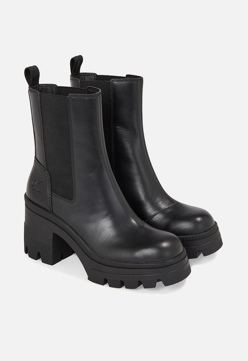 Calvin Klein - Chunky heeled chelsea boot lth - Triple Black